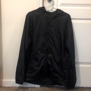 All black windbreaker
